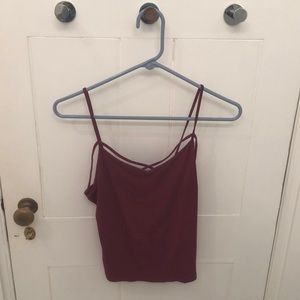 American eagle burgundy tank top